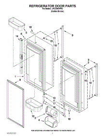 04 - Refrigerator Door Parts parts for Jenn-Air Refrigerator JFC2290VPR2 / from AppliancePartsPros.com