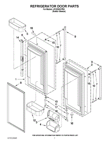 04 - Refrigerator Door Parts parts for Jenn-Air Refrigerator JFC2290VPR3 / from AppliancePartsPros.com