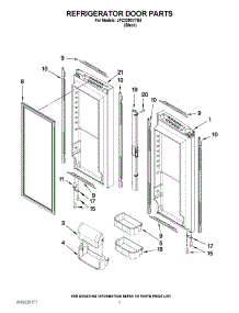 04 - Refrigerator Door Parts parts for Jenn-Air Refrigerator JFC2290VTB4 / from AppliancePartsPros.com