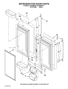 04 - Refrigerator Door Parts parts for Jenn-Air Refrigerator JFC2290VPF3 / from AppliancePartsPros.com