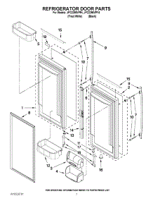 04 - Refrigerator Door Parts parts for Jenn-Air Refrigerator JFC2290VPF4 / from AppliancePartsPros.com