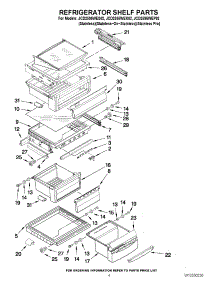 03 - Refrigerator Shelf Parts parts for Jenn-Air Refrigerator JCD2595WEK02 / from AppliancePartsPros.com