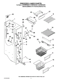 04 - Freezer Liner Parts parts for Jenn-Air Refrigerator JCD2595WES02 / from AppliancePartsPros.com