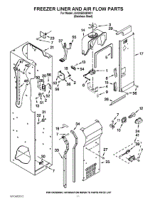 08 - Freezer Liner And Air Flow Parts parts for Jenn-Air Refrigerator JS42SEDUDW01 / from AppliancePartsPros.com