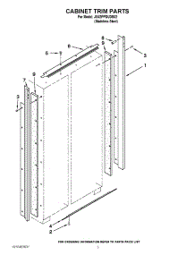 02 - Cabinet Trim Parts parts for Jenn-Air Refrigerator JS42PPDUDB02 / from AppliancePartsPros.com