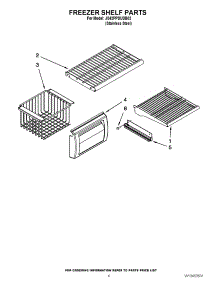 03 - Freezer Shelf Parts parts for Jenn-Air Refrigerator JS42PPDUDB02 / from AppliancePartsPros.com