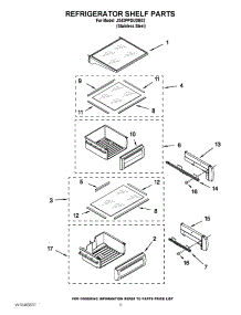 07 - Refrigerator Shelf Parts parts for Jenn-Air Refrigerator JS42PPDUDB02 / from AppliancePartsPros.com
