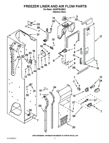08 - Freezer Liner And Air Flow Parts parts for Jenn-Air Refrigerator JS42PPDUDB02 / from AppliancePartsPros.com