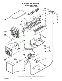 14 - Icemaker Parts parts for Jenn-Air Refrigerator JS42PPDUDB02 / from AppliancePartsPros.com
