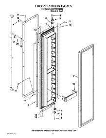 11 - Freezer Door Parts parts for Jenn-Air Refrigerator JS48PPDUDB02 / from AppliancePartsPros.com