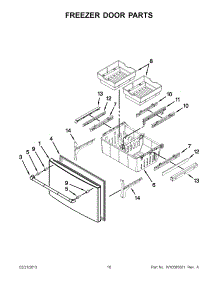 08 - Freezer Door Parts parts for Jenn-Air Refrigerator JFI2089AEP13 / from AppliancePartsPros.com