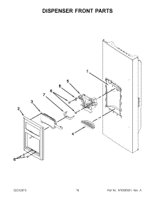 09 - Dispenser Front Parts parts for Jenn-Air Refrigerator JFI2089AEP13 / from AppliancePartsPros.com
