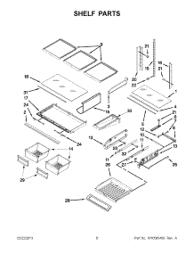 03 - Shelf Parts parts for Jenn-Air Refrigerator JFI2089WTS7 / from AppliancePartsPros.com