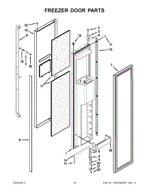 09 - Freezer Door Parts parts for Jenn-Air Refrigerator JS42PPDUDB15 / from AppliancePartsPros.com
