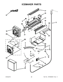 13 - Icemaker Parts parts for Jenn-Air Refrigerator JS42PPDUDB15 / from AppliancePartsPros.com