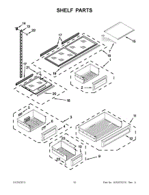 05 - Shelf Parts parts for Jenn-Air Refrigerator JF42NXFXDW04 / from AppliancePartsPros.com