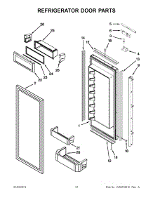 06 - Refrigerator Door Parts parts for Jenn-Air Refrigerator JF42NXFXDW04 / from AppliancePartsPros.com