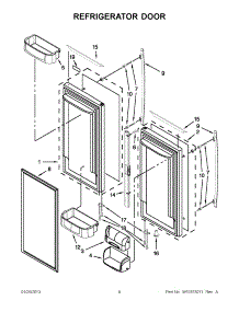 04 - Refrigerator Door parts for Jenn-Air Refrigerator JFC2290VPF5 / from AppliancePartsPros.com