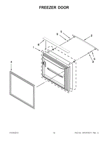 07 - Freezer Door parts for Jenn-Air Refrigerator JFC2290VPF5 / from AppliancePartsPros.com