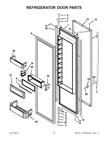 08 - Refrigerator Door Parts parts for Jenn-Air Refrigerator JS42SEDUDW14 / from AppliancePartsPros.com