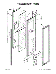 09 - Freezer Door Parts parts for Jenn-Air Refrigerator JS42SEDUDW14 / from AppliancePartsPros.com