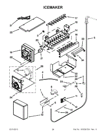 14 - Icemaker parts for Jenn-Air Refrigerator JS42SEDUDW14 / from AppliancePartsPros.com