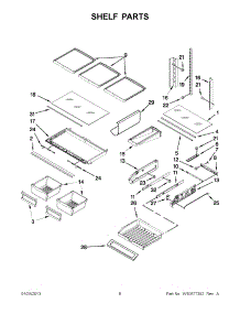 03 - Shelf Parts parts for Jenn-Air Refrigerator JFI2089WES9 / from AppliancePartsPros.com