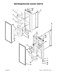07 - Refrigerator Door Parts parts for Jenn-Air Refrigerator JFI2089WES9 / from AppliancePartsPros.com