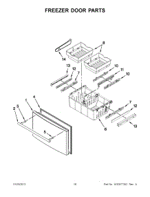 08 - Freezer Door Parts parts for Jenn-Air Refrigerator JFI2089WES9 / from AppliancePartsPros.com