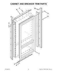 02 - Cabinet And Breaker Trim Parts parts for Jenn-Air Refrigerator JB36NXFXRW04 / from AppliancePartsPros.com