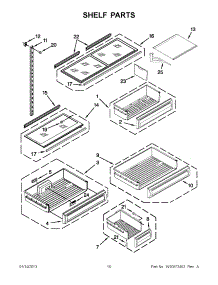 05 - Shelf Parts parts for Jenn-Air Refrigerator JB36NXFXRW04 / from AppliancePartsPros.com