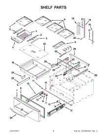 03 - Shelf Parts parts for Jenn-Air Refrigerator JFX2597AEP3 / from AppliancePartsPros.com