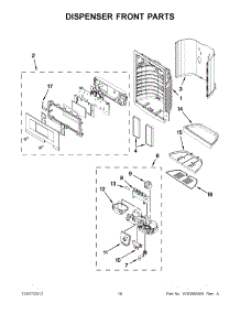 09 - Dispenser Front Parts parts for Jenn-Air Refrigerator JFX2597AEP3 / from AppliancePartsPros.com
