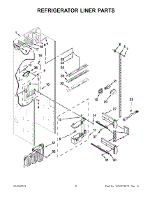 03 - Refrigerator Liner Parts parts for Jenn-Air Refrigerator JS48PPDUDB15 / from AppliancePartsPros.com