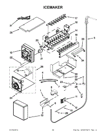 14 - Icemaker parts for Jenn-Air Refrigerator JS48PPDUDB15 / from AppliancePartsPros.com