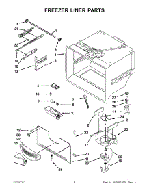 02 - Freezer Liner Parts parts for Jenn-Air Refrigerator JFC2290VEM8 / from AppliancePartsPros.com