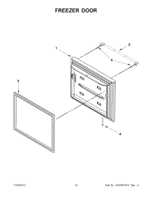 07 - Freezer Door parts for Jenn-Air Refrigerator JFC2290VEM8 / from AppliancePartsPros.com