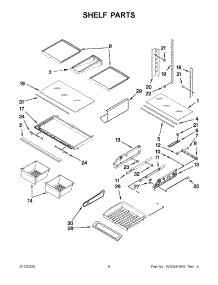03 - Shelf Parts parts for Jenn-Air Refrigerator JFI2089AEP12 / from AppliancePartsPros.com