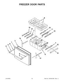 08 - Freezer Door Parts parts for Jenn-Air Refrigerator JFI2089AEP12 / from AppliancePartsPros.com