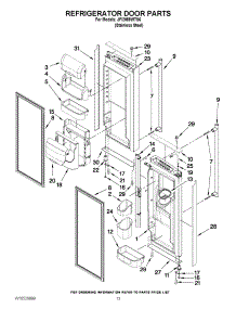 07 - Refrigerator Door Parts parts for Jenn-Air Refrigerator JFI2089WTS6 / from AppliancePartsPros.com