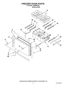 09 - Freezer Door Parts parts for Jenn-Air Refrigerator JFI2089WTS6 / from AppliancePartsPros.com