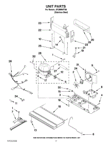 10 - Unit Parts parts for Jenn-Air Refrigerator JFI2089WTS6 / from AppliancePartsPros.com