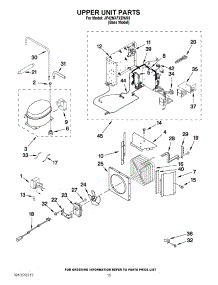09 - Upper Unit Parts parts for Jenn-Air Refrigerator JF42NXFXDW03 / from AppliancePartsPros.com