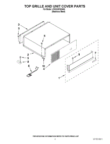 03 - Top Grille And Unit Cover Parts parts for Jenn-Air Refrigerator JF42SSFXDA00 / from AppliancePartsPros.com