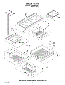06 - Shelf Parts parts for Jenn-Air Refrigerator JF42SSFXDA00 / from AppliancePartsPros.com