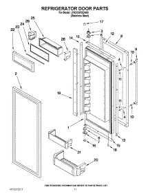 07 - Refrigerator Door Parts parts for Jenn-Air Refrigerator JF42SSFXDA00 / from AppliancePartsPros.com