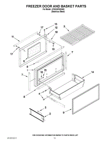 08 - Freezer Door And Basket Parts parts for Jenn-Air Refrigerator JF42SSFXDA00 / from AppliancePartsPros.com