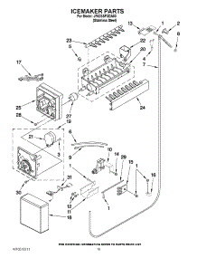 11 - Icemaker Parts parts for Jenn-Air Refrigerator JF42SSFXDA00 / from AppliancePartsPros.com