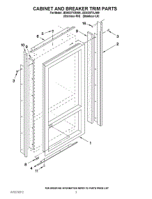 02 - Cabinet And Breaker Trim Parts parts for Jenn-Air Refrigerator JB36SSFXLA00 / from AppliancePartsPros.com
