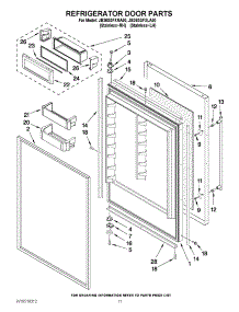 07 - Refrigerator Door Parts parts for Jenn-Air Refrigerator JB36SSFXLA00 / from AppliancePartsPros.com